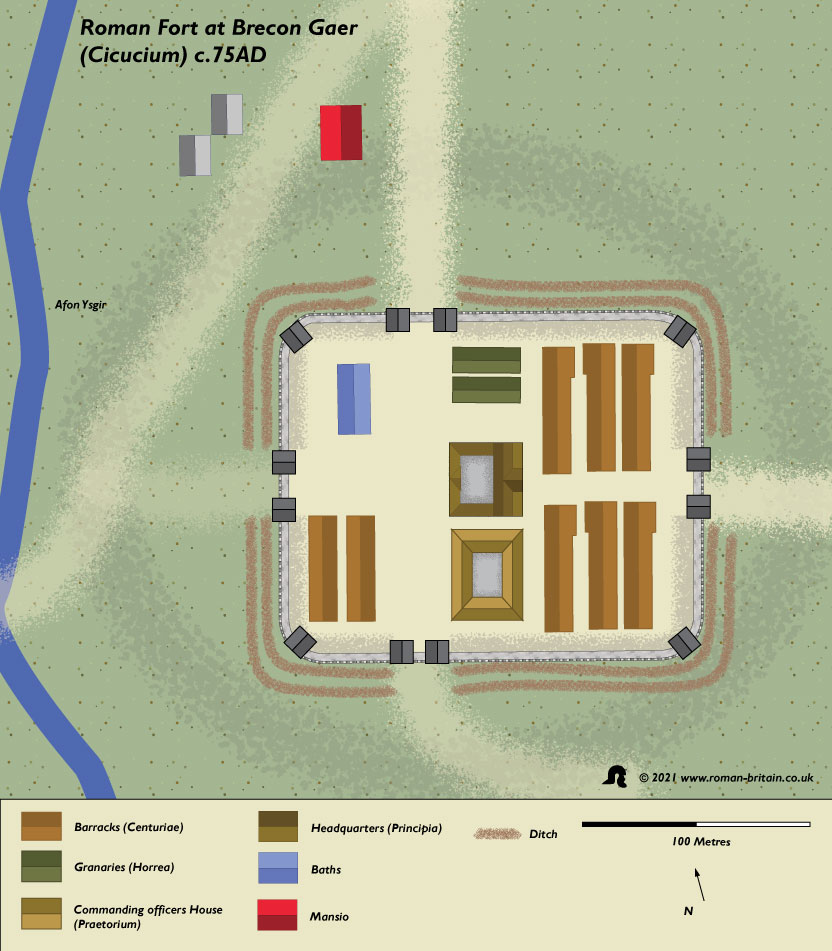 Brecon (Cicucium or Y Gaer) Roman Fort